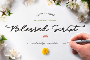 Blessed Script: Three Fonts & 215 Illustrations for Modern Design