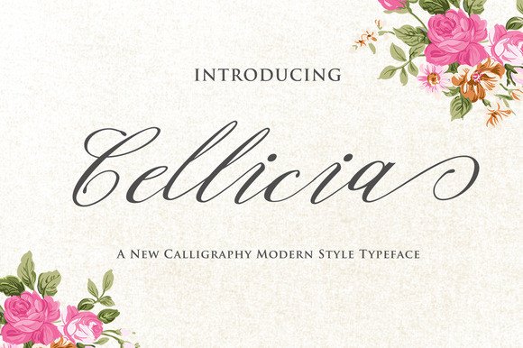 Cellicia: A Delicate Script Font for Elegant Print Projects