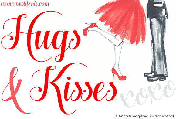 Hugs and Kisses: An Elegant Script Font for Streamlined Creative Workflows