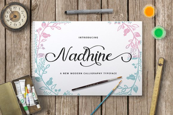 Nadhine Script: An Elegant Handwritten Font by Ian Mikraz