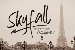 Skyfall: A Marker Pen Font with Hand-Made Swashes